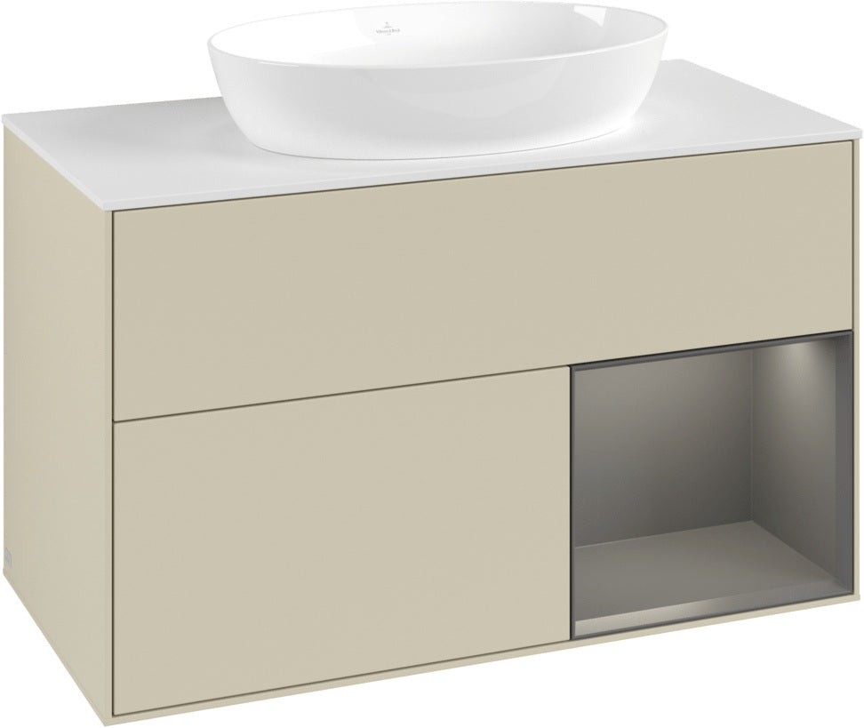 Villeroy & Boch Finion Waschtischunterschrank FA21GFGF 1000 mm Glossy White Lacquer