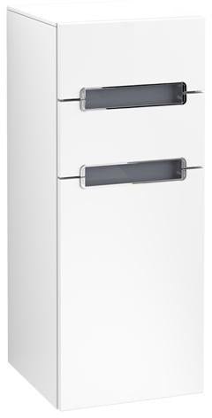 Villeroy & Boch Subway 2.0 Seitenschrank 356 mm, 1 Tür, 2 Schubladen, Glossy White, Anschlag rechts