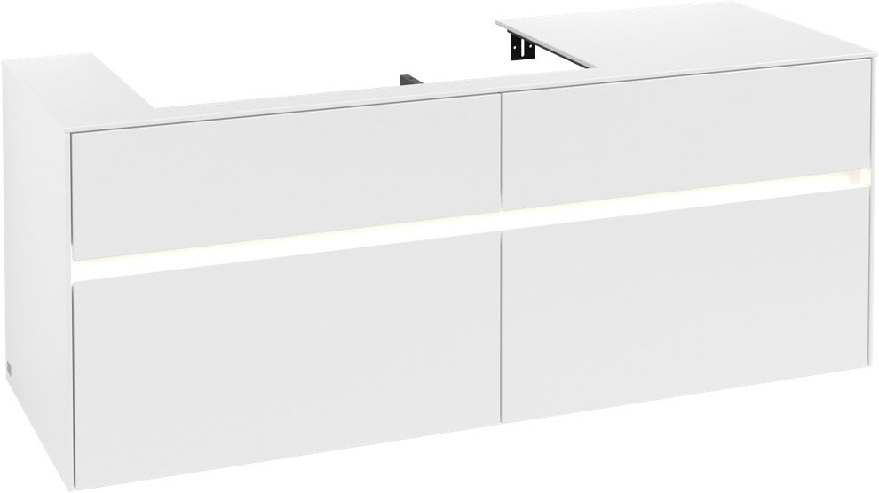 Villeroy & Boch Waschbeckenunterschrank Collaro C089 B0 1400 mm White Matt mit Beleuchtung