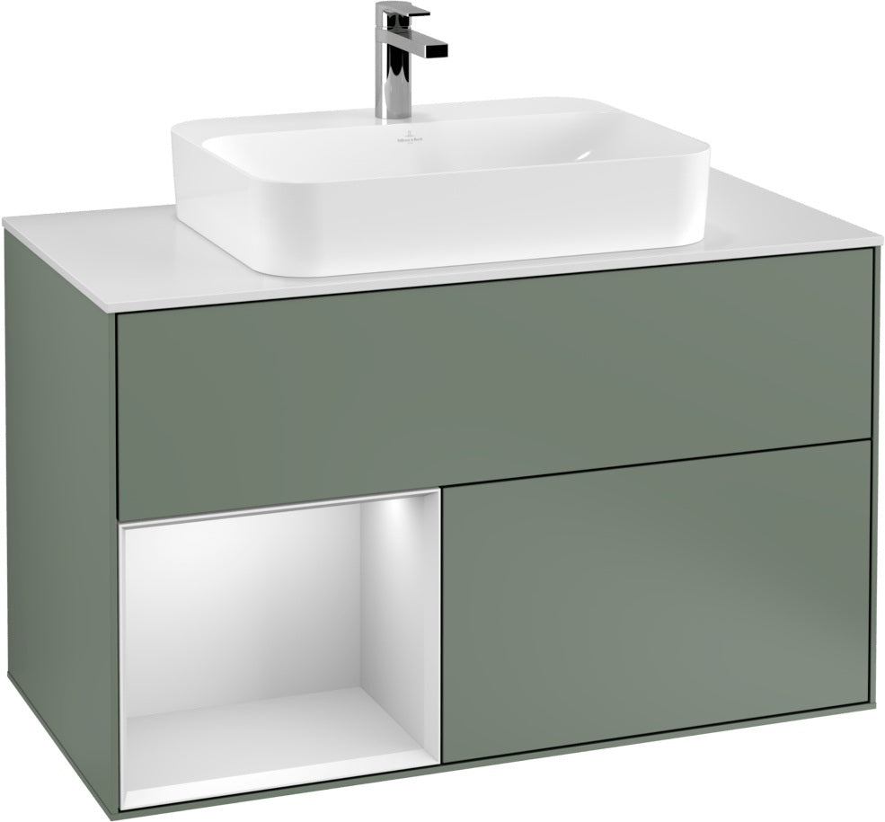 Villeroy & Boch Finion Waschtischunterschrank 1000 mm White Matt Lacquer mit LED-Beleuchtung