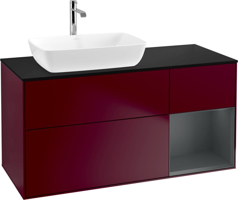 Villeroy & Boch Finion Waschtischunterschrank 1200 mm Glossy White mit Beleuchtung und SoftClosing