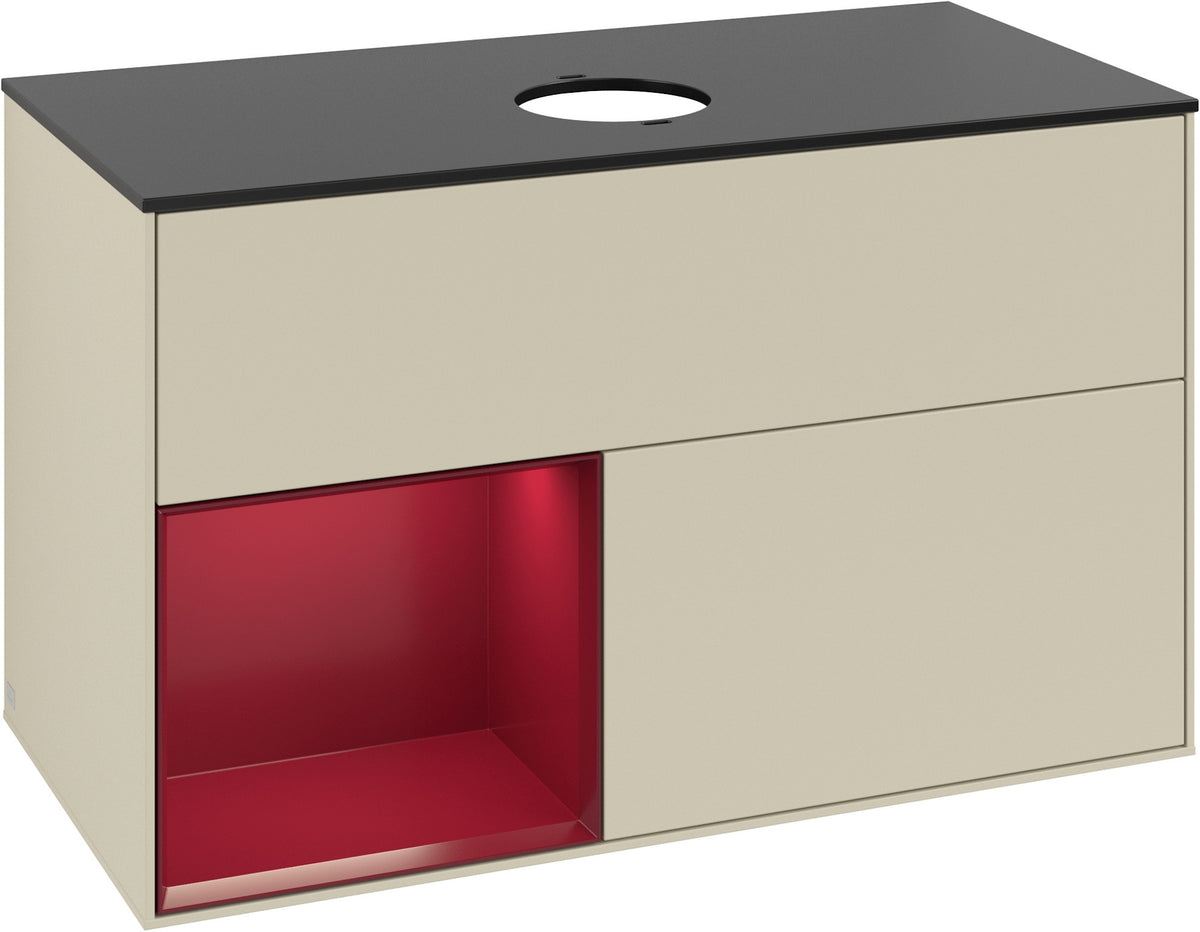 Villeroy & Boch Finion Waschbeckenunterschrank 1000 mm Glossy White Lacquer mit Beleuchtung