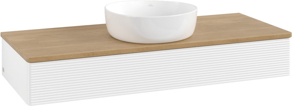 Villeroy & Boch Antao Waschbeckenunterschrank 1200 mm White Matt Lacquer – 1 Auszug, SoftClosing, Push-to-open