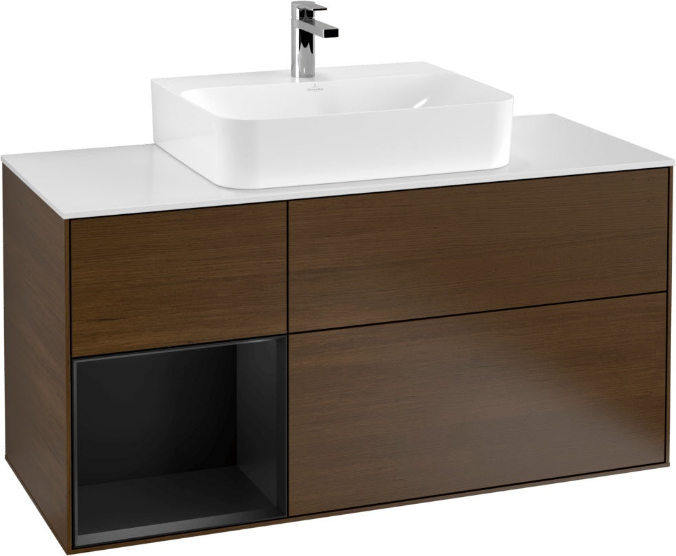 Villeroy & Boch Finion Waschtischunterschrank G161G 1200 mm Glossy White Lacquer mit LED-Beleuchtung