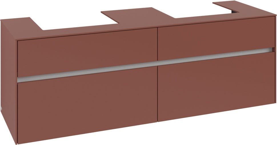 Villeroy & Boch Waschtischunterschrank Collaro C021 B0 1600 mm White Oak mit LED-Beleuchtung