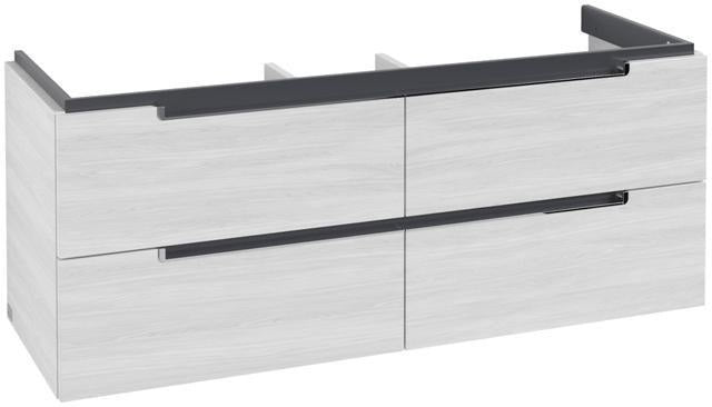 Villeroy & Boch SUBWAY 2.0 Waschtischunterschrank 1287 mm Glossy White mit 4 Auszügen
