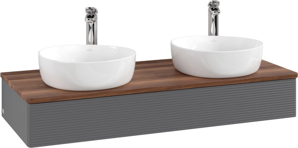 Villeroy & Boch Antao Waschtischunterschrank 1200 mm Anthracite Matt mit LED-Auszugsbeleuchtung
