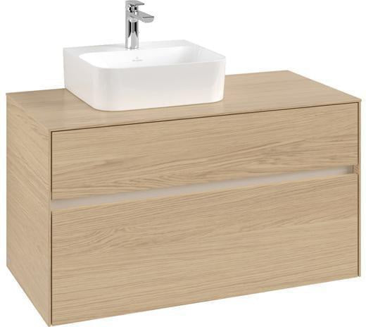 Villeroy & Boch Waschbeckenunterschrank Collaro Nordic Oak 1000 mm mit Beleuchtung