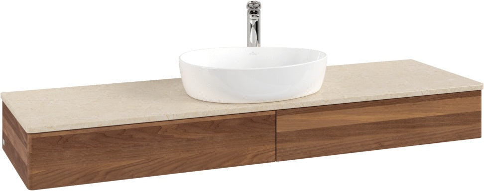 Villeroy & Boch Waschtischunterschrank Antao 1600 mm Warm Walnut mit Beleuchtung