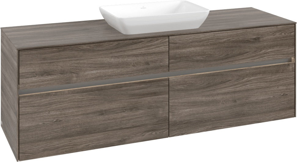 Villeroy & Boch Waschtischunterschrank Collaro C120 B0 1600 mm Stone Oak mit Beleuchtung und SoftClosing