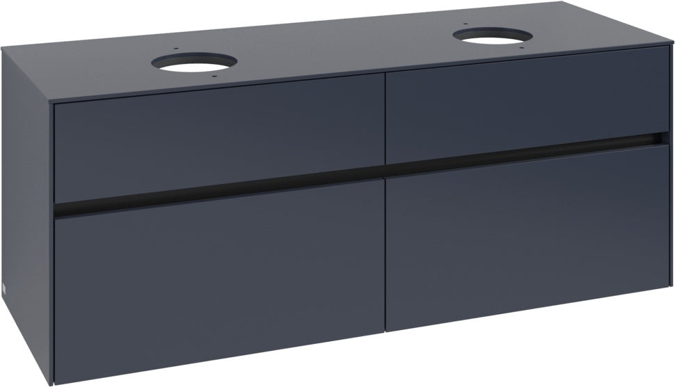 Villeroy & Boch Waschtischunterschrank Collaro C048 B0 1400 mm White Oak mit Beleuchtung und SoftClosing