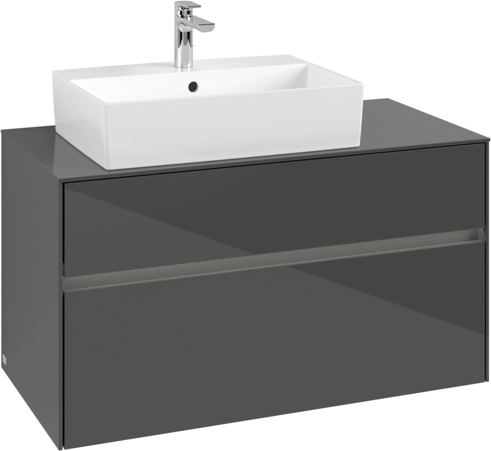 Villeroy & Boch Waschbeckenunterschrank Collaro C126 B0 1000 mm Glossy White mit Beleuchtung