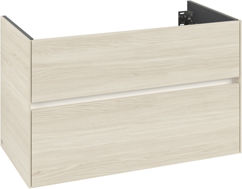 Villeroy & Boch Waschbeckenunterschrank Collaro C13900 in White Oak – 996 mm, 2 Auszüge, SoftClosing