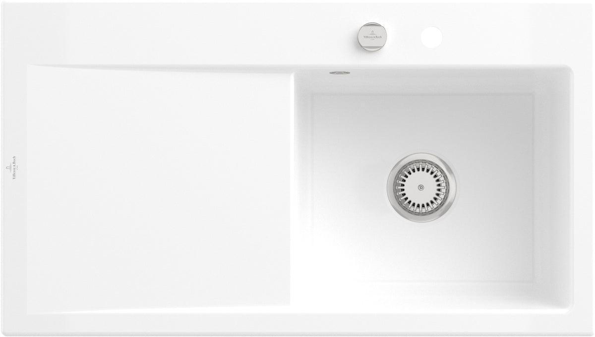 Villeroy & Boch Einbauspüle Subway Style 50 Weiß Alpin CeramicPlus 900 mm