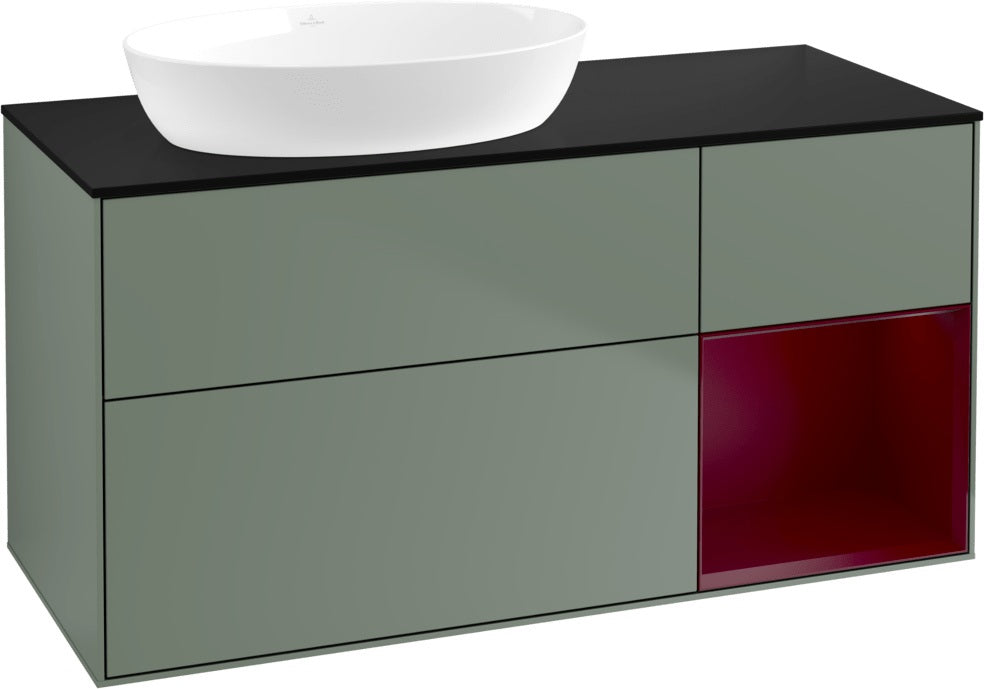 Villeroy & Boch Finion Waschtischunterschrank 1200 mm Glossy White Lacquer mit LED-Beleuchtung