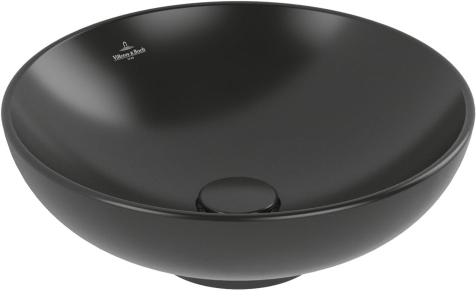 Villeroy & Boch Loop & Friends Aufsatzwaschbecken 420 mm Pure Black CeramicPlus