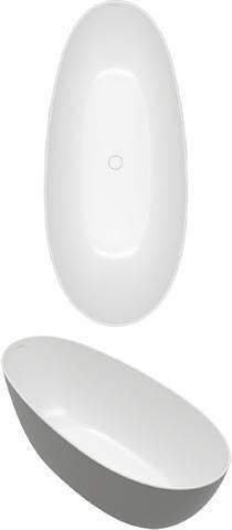 Villeroy & Boch Antao Freistehende Badewanne 1700x750mm Weiß Alpin, Quaryl, Mittelablauf