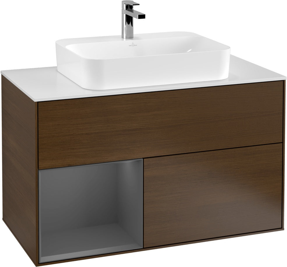 Villeroy & Boch Finion Waschtischunterschrank 1000 mm White Matt Lacquer mit LED-Beleuchtung