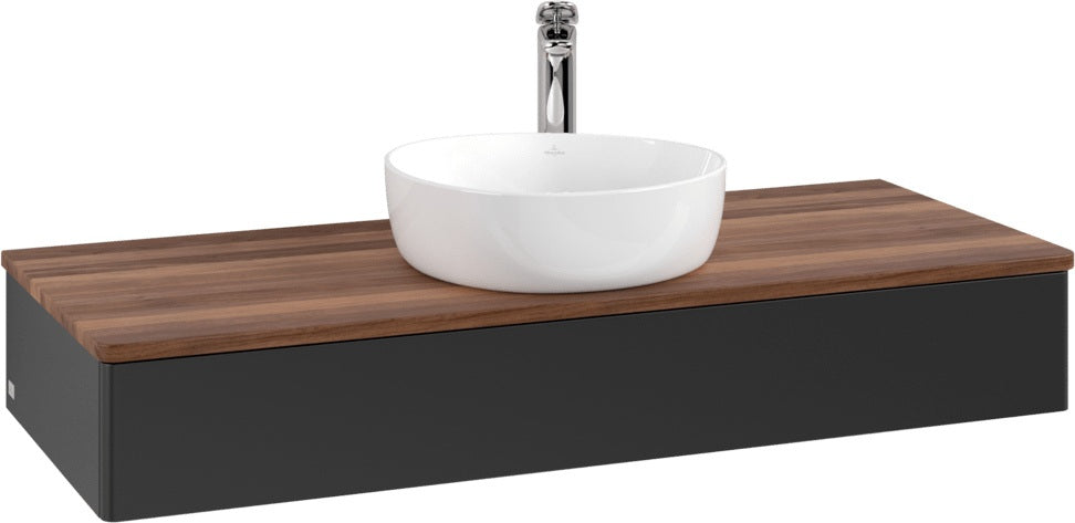 Villeroy & Boch Waschtischunterschrank Antao 1200 mm Anthrazit Matt mit LED-Auszugsbeleuchtung