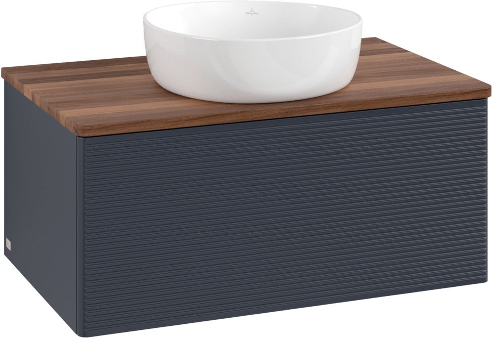 Villeroy & Boch Antao Waschtischunterschrank 800 mm Anthrazit Matt mit LED-Auszugsbeleuchtung