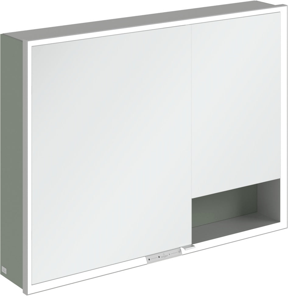 Villeroy & Boch Spiegelschrank My View+ A48110 1000 mm Graphite mit LED-Beleuchtung und Sensordimmer