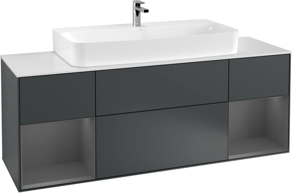 Villeroy & Boch Finion Waschtischunterschrank 1600 mm Glossy White Lacquer mit Beleuchtung