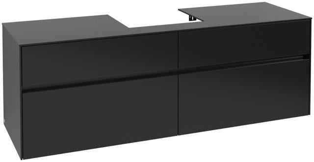 Villeroy & Boch Collaro Waschtischunterschrank 1600 mm Truffle Grey mit 4 Auszügen und Push-Open