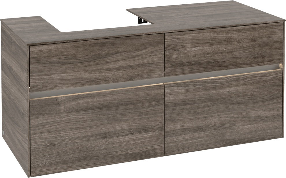 Villeroy & Boch Waschtischunterschrank Collaro C071 B0 1200 mm Stone Oak mit Beleuchtung