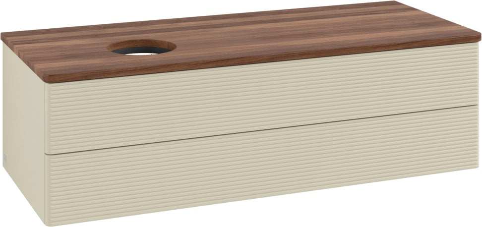 Villeroy & Boch Antao Waschtischunterschrank 1200 mm Anthrazit Matt mit 2 Auszügen
