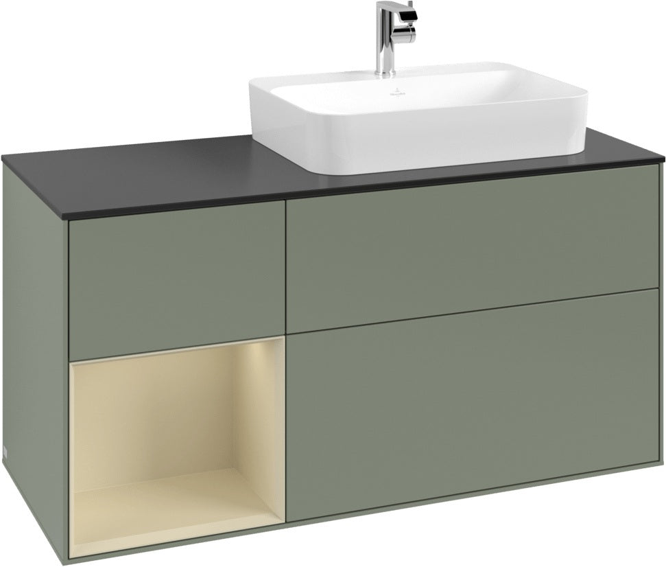 Villeroy & Boch Finion Waschbeckenunterschrank 1200 mm Glossy White Lacquer mit Beleuchtung