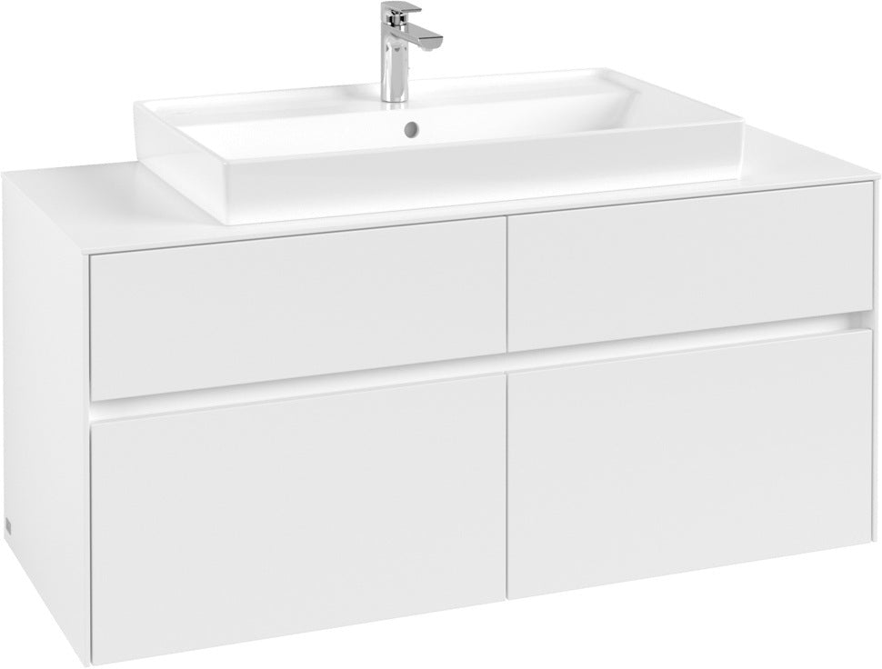 Villeroy & Boch Waschtischunterschrank Collaro C08700 1200 mm White Matt – 4 Auszüge, SoftClosing