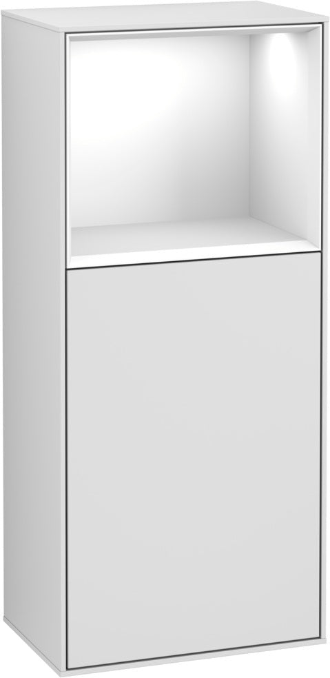 Villeroy & Boch Finion Seitenschrank G510GF, 418 mm, Glossy White Lacquer, mit Beleuchtung