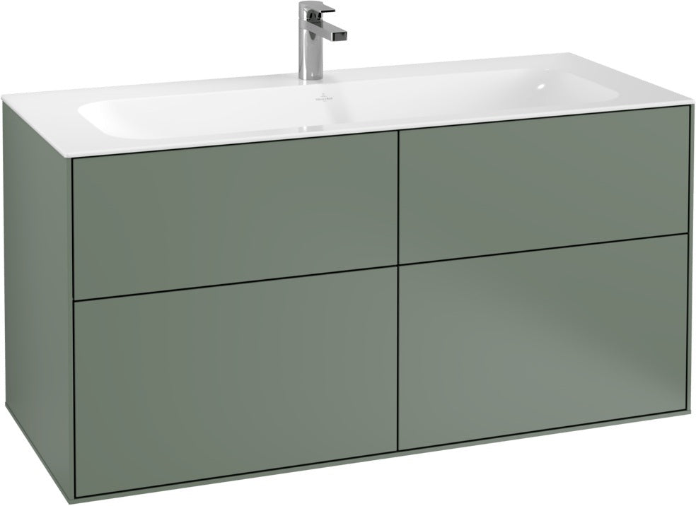 Villeroy & Boch Finion Waschtischunterschrank 1196 mm Glossy White Lacquer mit 4 Auszügen