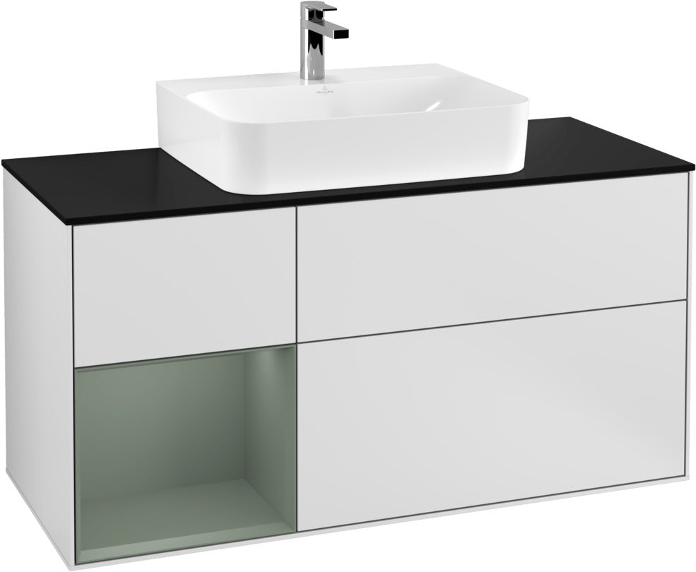 Villeroy & Boch Finion Waschbeckenunterschrank 1200 mm Glossy White mit Beleuchtung