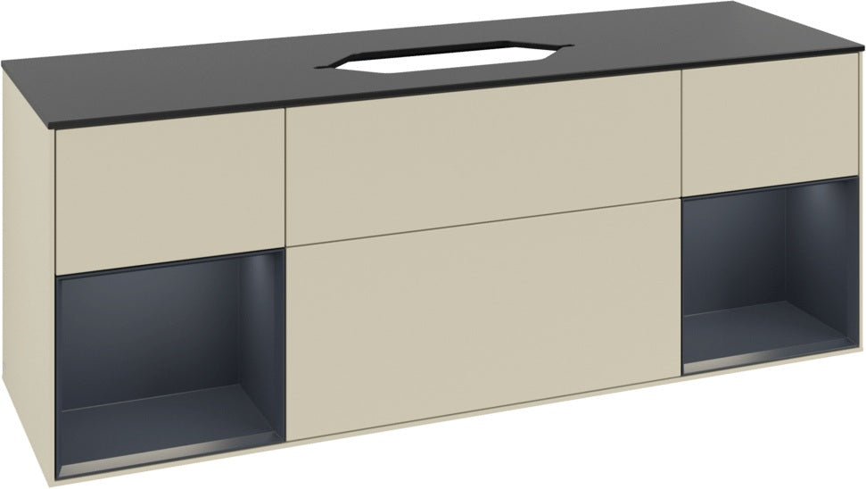Villeroy & Boch Finion Waschtischunterschrank 1600 mm Glossy White Lacquer mit Beleuchtung