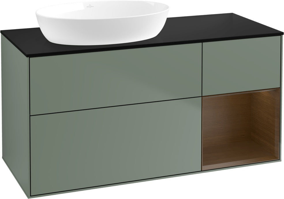 Villeroy & Boch Finion Waschtischunterschrank 1200 mm Glossy White Lacquer mit LED-Beleuchtung