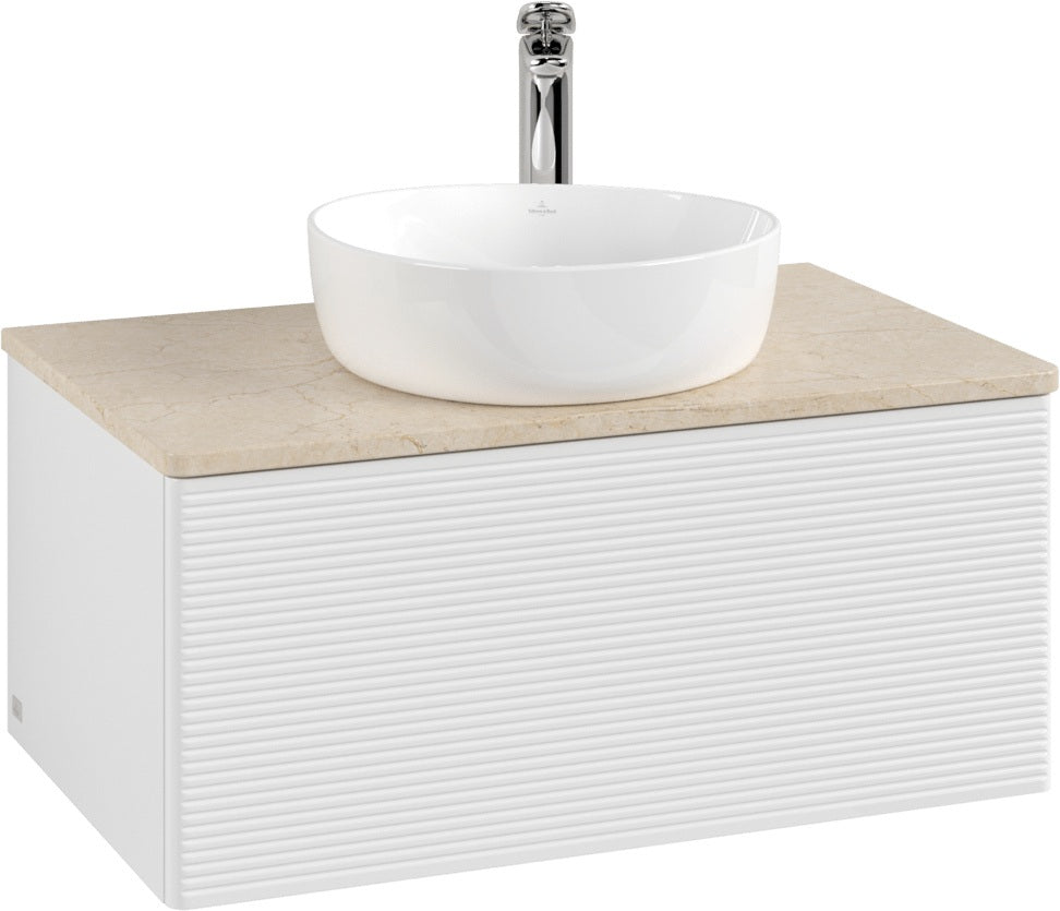 Villeroy & Boch Antao Waschbeckenunterschrank 800 mm Glossy White Lacquer mit Auszugsbeleuchtung