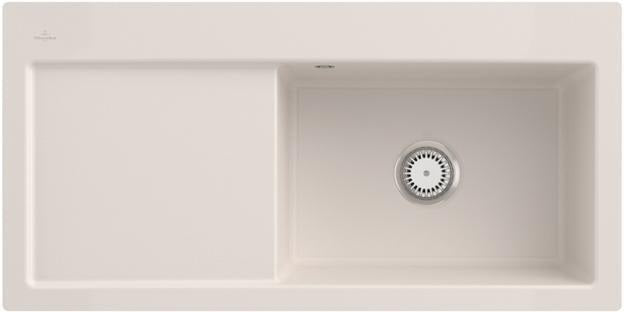 Villeroy & Boch SUBWAY 60 XL FLAT Einbauspüle 965x475mm Ivory CeramicPlus