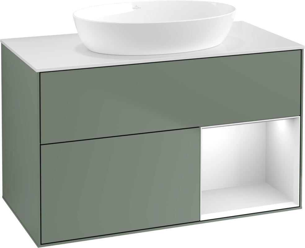 Villeroy & Boch Finion Waschtischunterschrank FA21GFGF 1000 mm Glossy White Lacquer