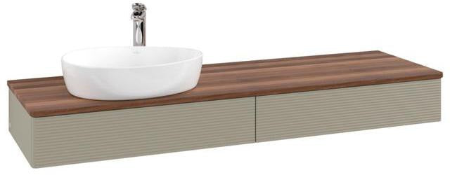 Villeroy & Boch Antao Waschtischunterschrank 1600 mm grau mit 2 Auszügen und Push-Open