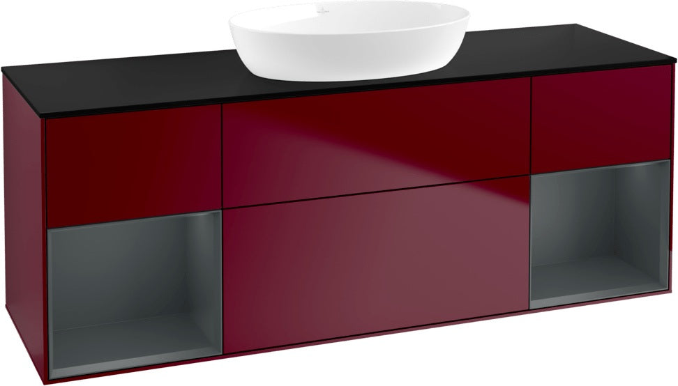 Villeroy & Boch Finion Waschtischunterschrank 1600 mm Glossy White Lacquer mit Beleuchtung