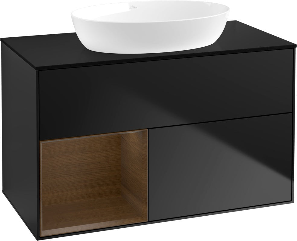 Villeroy & Boch Waschtischunterschrank Finion FA12G 1000 mm Glossy White Lacquer mit Beleuchtung