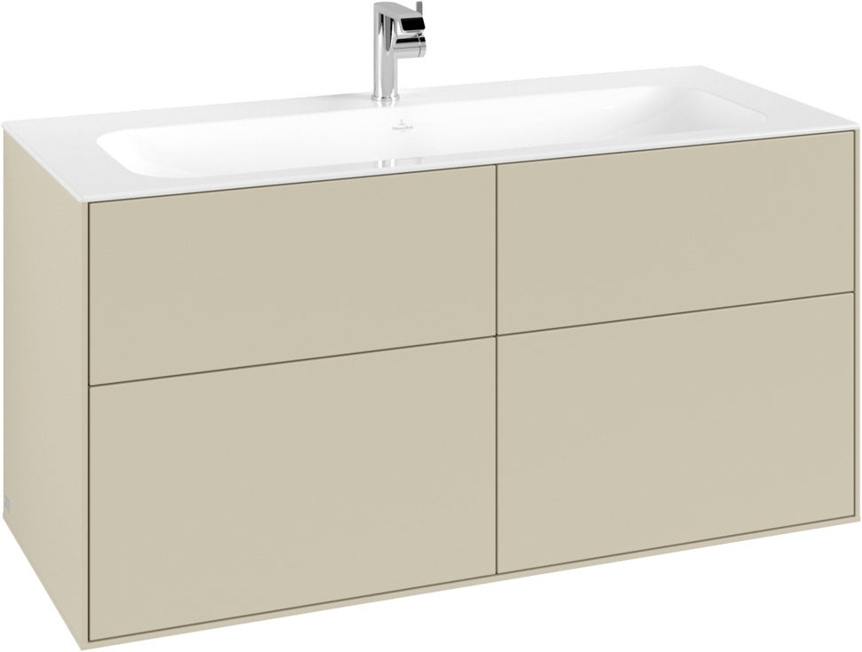 Villeroy & Boch Finion Waschtischunterschrank 1196 mm Glossy White Lacquer mit 4 Auszügen