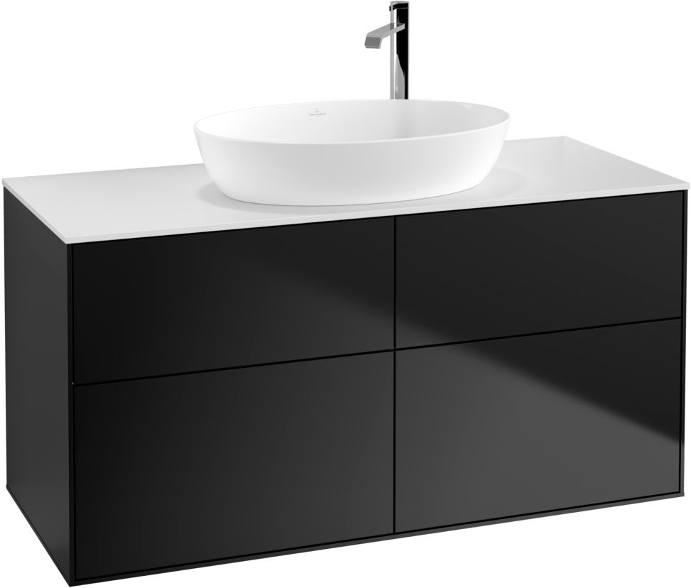Villeroy & Boch Finion Waschtischunterschrank F91200GF 1200 mm Glossy White Lacquer mit 4 Auszügen