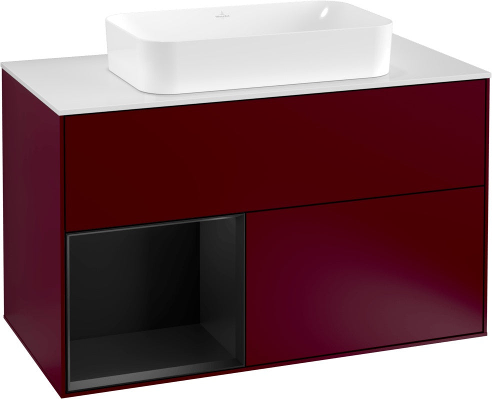 Villeroy & Boch Waschtischunterschrank Finion G241GF Glossy White Lacquer 1000 mm mit Beleuchtung