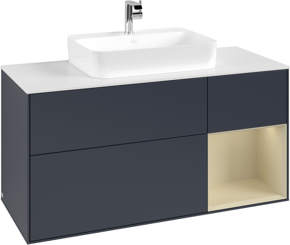 Villeroy & Boch Waschtischunterschrank Finion F421G 1200 mm Glossy White Lacquer