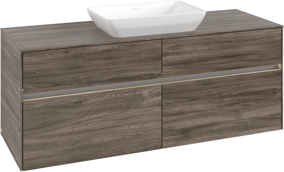 Villeroy & Boch Waschbeckenunterschrank Collaro C116 B0 1400 mm Stone Oak mit Beleuchtung