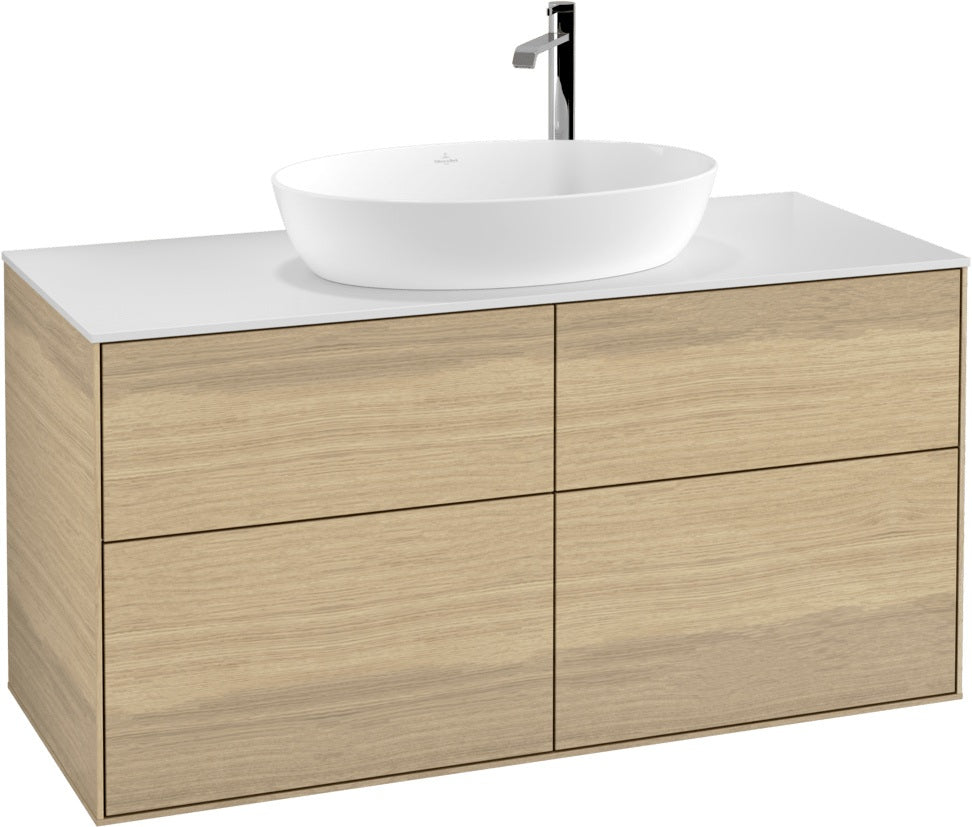Villeroy & Boch Finion Waschtischunterschrank F91200GF 1200 mm Glossy White Lacquer mit 4 Auszügen