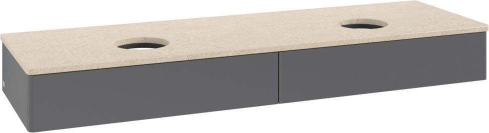 Villeroy & Boch Waschtischunterschrank Antao L17013 1600 mm Anthrazit Matt mit Beleuchtung
