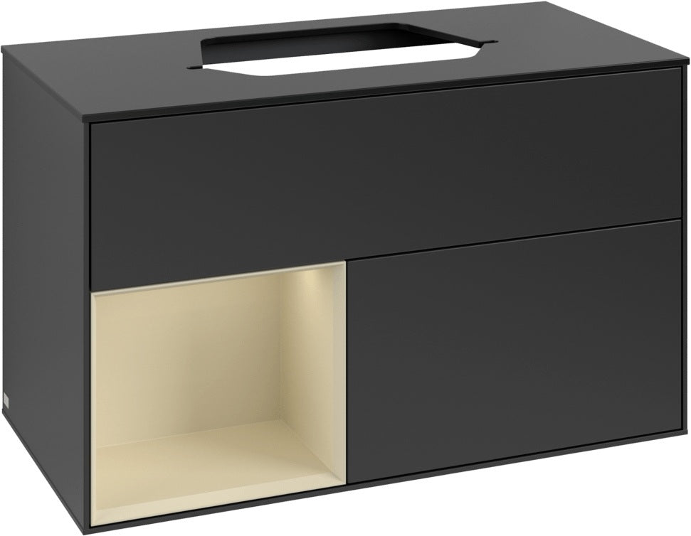 Villeroy & Boch Finion Waschtischunterschrank 1000 mm Glossy White Lacquer mit LED-Beleuchtung